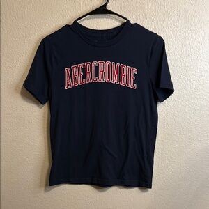 Abercrombie Navy T-Shirt with Red Logo